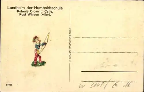 Ak Kolonie Oldau Hambühren in Niedersachsen, Landheim der Humboldtschule