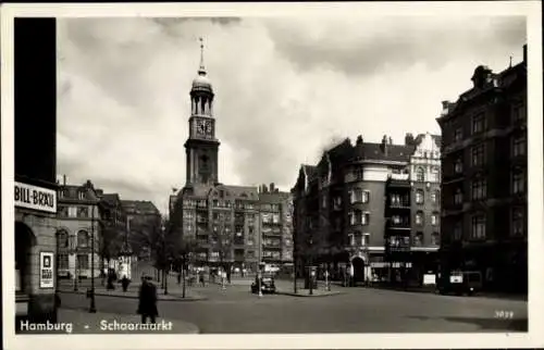 Ak Hamburg, Schaarmarkt, Hauptkirche St. Michaelis