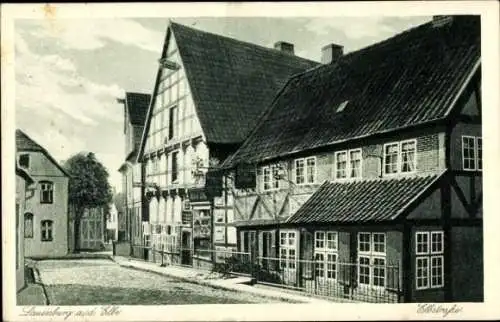 Ak Lauenburg an der Elbe, Elbstraße, Fachwerkhaus, Gasthof