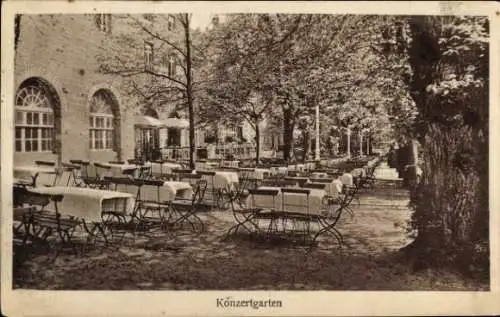 Ak Helmstedt in Niedersachsen, Kurhaus Gesundbrunnen, Konzertgarten