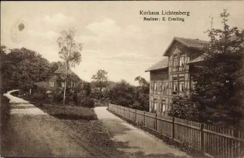 Ak Lichtenberg Salzgitter in Niedersachsen, Kurhaus Lichtenberg, Fachwerkhaus