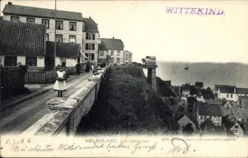 Ak Helgoland, Oberland, Aufzug