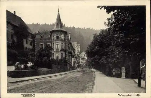 Ak Triberg im Schwarzwald, Wasserfallstraße