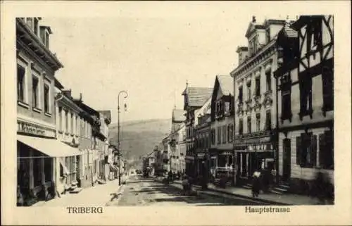 Ak Triberg im Schwarzwald, Hauptstraße, Zigarrenladen, Geschäft J. Schönenberger