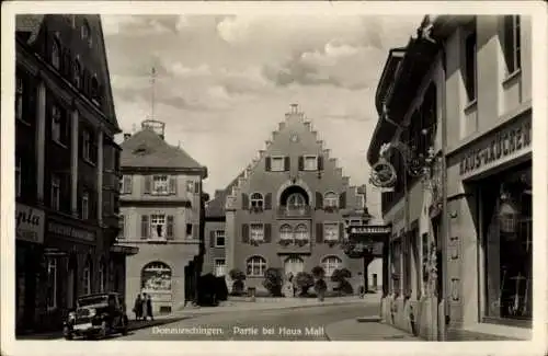 Ak Donaueschingen im Schwarzwald, Straßenpartie, Haus Mall, Gasthof, Geschäfte