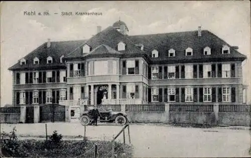 Ak Kehl am Rhein, Städt. Krankenhaus