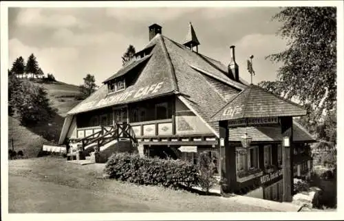 Ak Gütenbach im Schwarzwald, Hotel Café Bachhof, Außenansicht