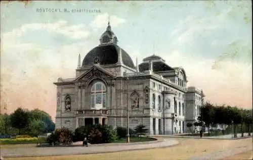 Ak Hansestadt Rostock, Stadttheater