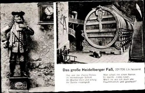 Ak Heidelberg am Neckar, Das große Heidelberger Fass, Gedicht