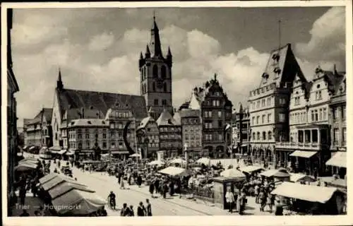 Ak Trier an der Mosel, Hauptmarkt, Gangolfkirche