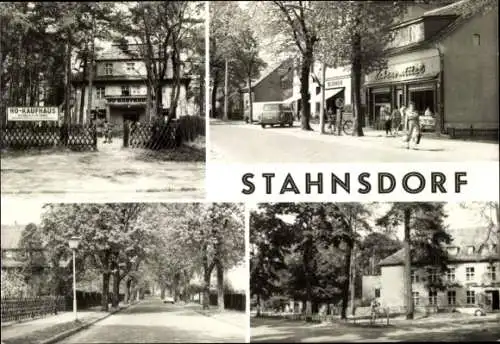 Ak Stahnsdorf in Brandenburg, HO-Kaufhaus, Ernst-Thälmann-Straße, HO-Gaststätte Park-Restaurant