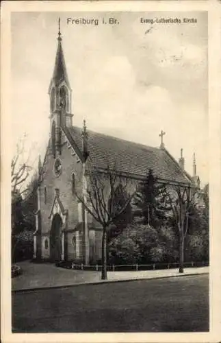 Ak Freiburg im Breisgau, Evangelisch-Lutherische Kirche