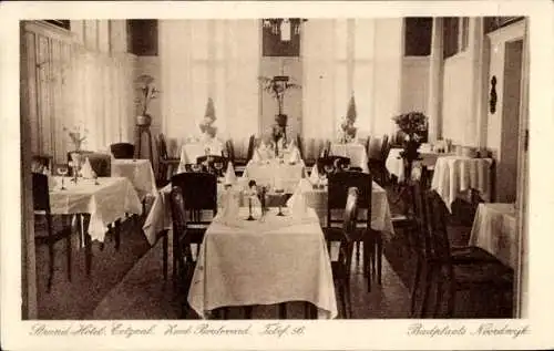 Ak Noordwijk aan Zee Südholland, Strandhotel, Esszimmer