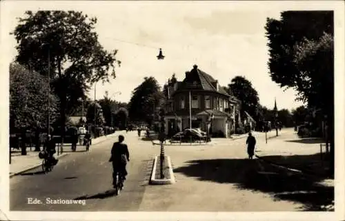 Ak Ede Gelderland Niederlande, Stationsweg