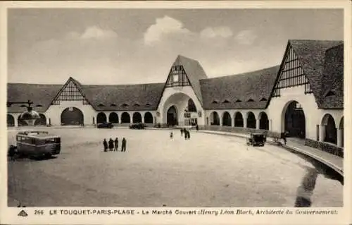 Ak Le Touquet Paris Plage Pas de Calais, Marche Couvert