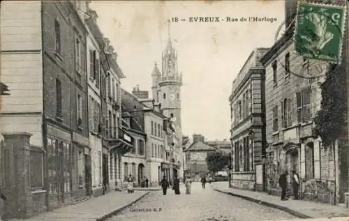 Ak Gravigny Ihr, Rue de Horloge