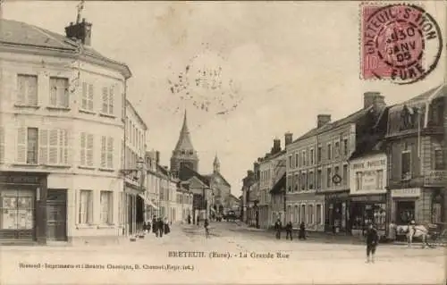 Ihr Ak Breteuil, La Grande Rue