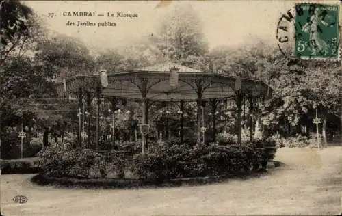 Ak Cambrai Nord, Kiosque, Jardin public