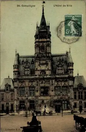 Ak Compiègne Oise, Hotel de Ville