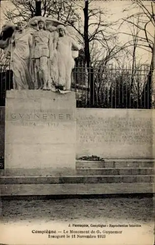 Ak Compiègne Oise, Monument de G. Guynemer