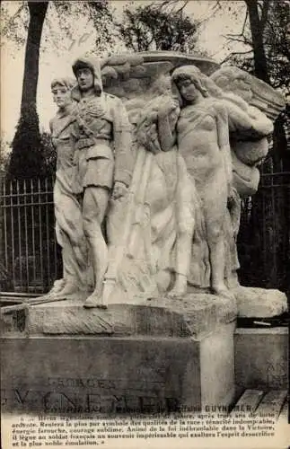 Ak Compiègne Oise, Monument du Capitaine Guynemer