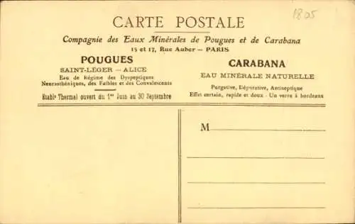 Künstler Ak Pougues les Eaux Nièvre, Pougues Bellevue, Thermalbad, Splendid Hotel