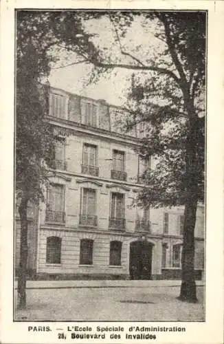 Ak Paris VII. Bezirk, Sonderschule für Verwaltung, Boulevard des Invalides