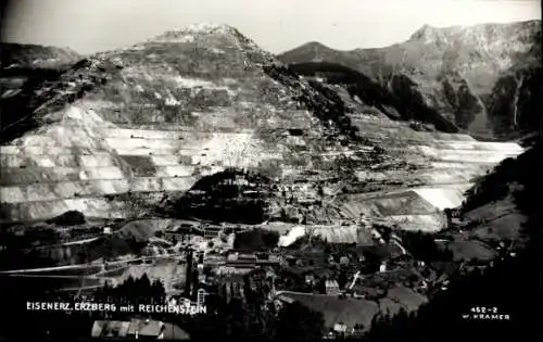 Ak Eisenerz Steiermark, Erzberg mit Reichenstein