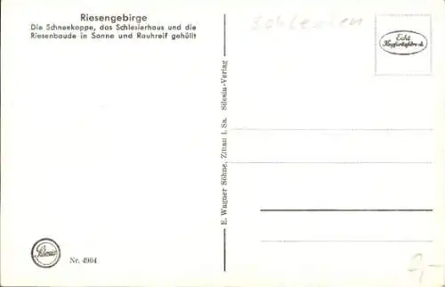 Ak Malá Úpa Kleinaupa Riesengebirge Region Königgrätz, Schneekoppe, Schlesierhaus, Riesenbaude