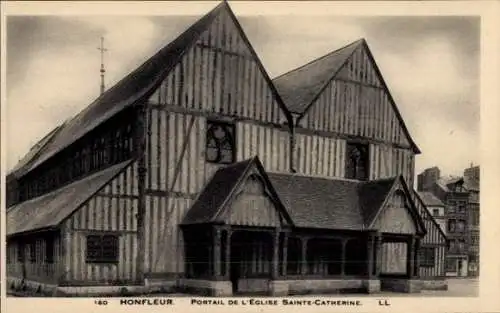 Ak Honfleur-Calvados, Kirche Sainte Catherine