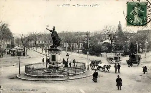 Ak Agen Lot et Garonne, Place du 14 Juillet