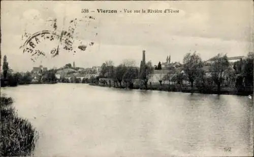 Ak Vierzon Cher, Blick auf das Rivière d'Yevre