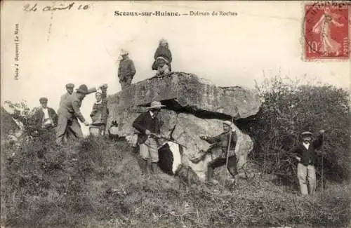 Ak Sceaux sur Huisne Sarthe, Dolmen des Roches