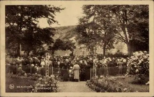 Ak Beauraing Wallonien Namur, Inneres des Parks und der Höhle