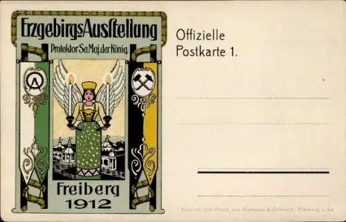 Ak Freiberg in Sachsen, Erzgebirgsausstellung 1912