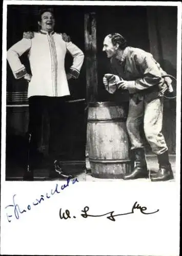 Ak Schauspieler Friedhelm Schauwienhold, Werner Langanke, Filmszene, Autogramm