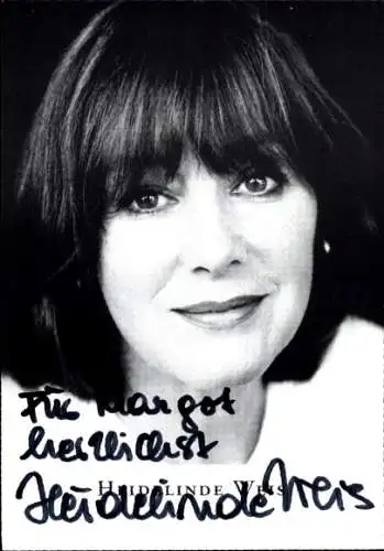 Ak Schauspielerin Heidelinde Weis, Portrait, Autogramm