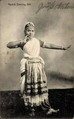 Ak Ceylon Sri Lanka, Nautch-Tänzerin
