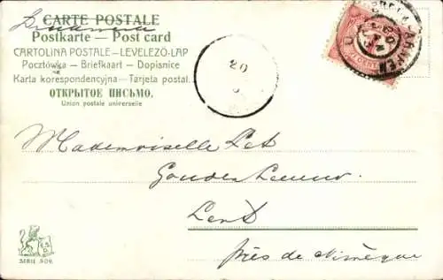 Ak Pferderennsport, Jockey auf einem Pferd