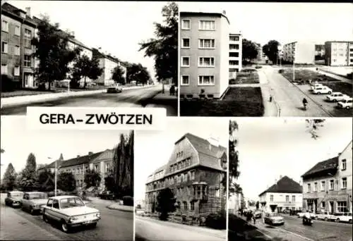 Ak Zwötzen Gera, Stadtansicht, Straße der Völkerfreundschaft, Neubaugebiet