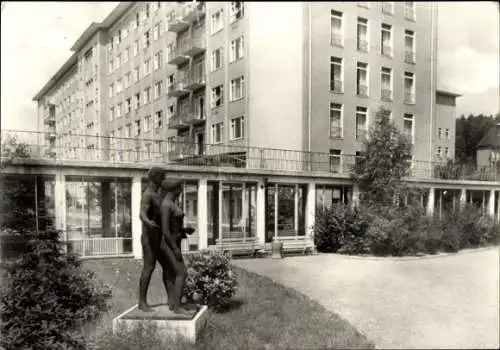 Ak Gera in Thüringen, Bergarbeiter-Krankenhaus, Denkmal