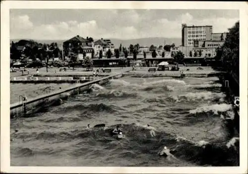 Ak Rudolstadt in Thüringen, Schwimm- und Wellenbad des VEB Wilhelm Pieck