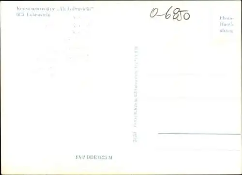 Ak Bad Lobenstein in Thüringen, Konsumgaststätte Alt Lobenstein