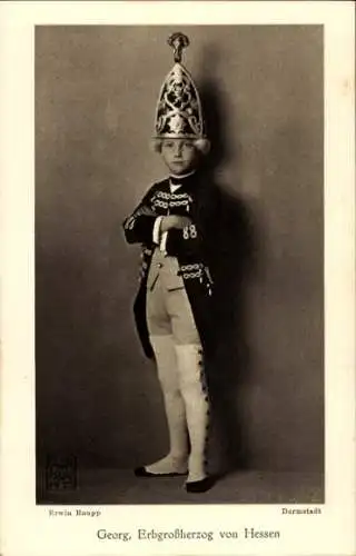 Ak Erbgroßherzog Georg von Hessen in Uniform, Wohlfahrts-Karte