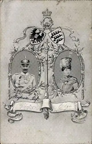 Regiment Ak Dragoner Regiment Königin Olga, 1. Württemb. No. 25, Ludwigsburg, Kaiser Wilhelm II