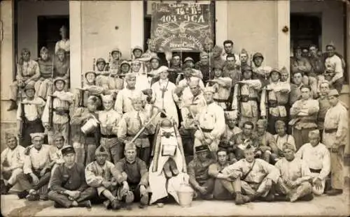 Foto Ak Französische Soldaten in Uniformen, Gruppenfoto