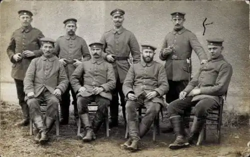 Foto Ak Deutsche Soldaten in Uniformen, Landsturm Batl. Dillingen, I WK