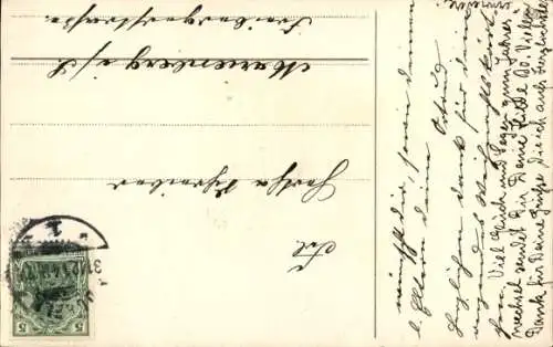 Präge Ak Glückwunsch Neujahr, Glücksklee, Häuser