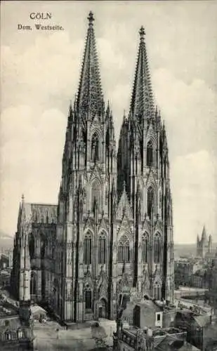 Ak Köln am Rhein, Dom, Westseite