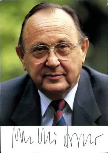 Foto Hans-Dietrich Genscher, Aussenminister, Portrait, Autogramm